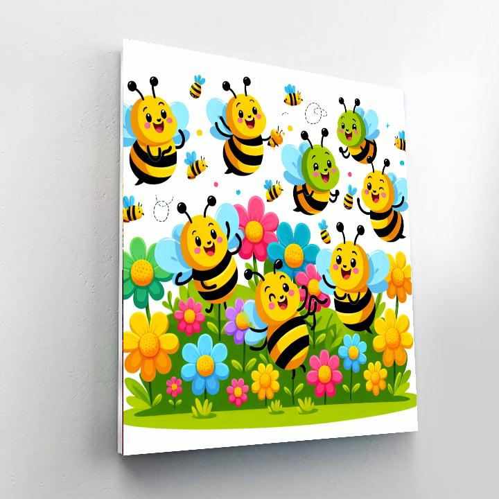 Busy Bee's Flower Patch Paint By Numbers Art