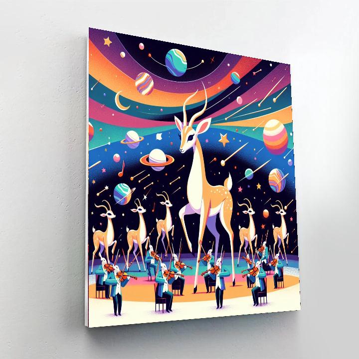 Galaxy Gazelle Gala Numbered Painting Kits