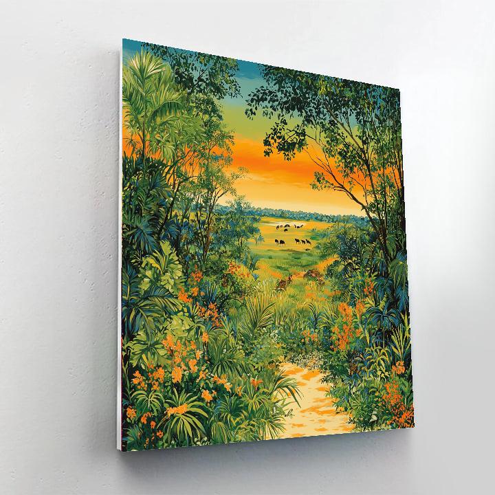 Henri Rousseau Inspired Exotic Savannah Adventure  Paint By Numbers