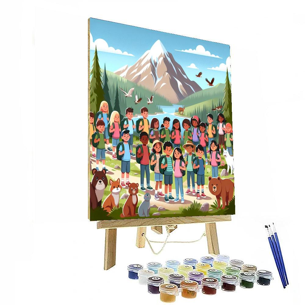 Mountain Hiking Expedition Numbered Painting Kits