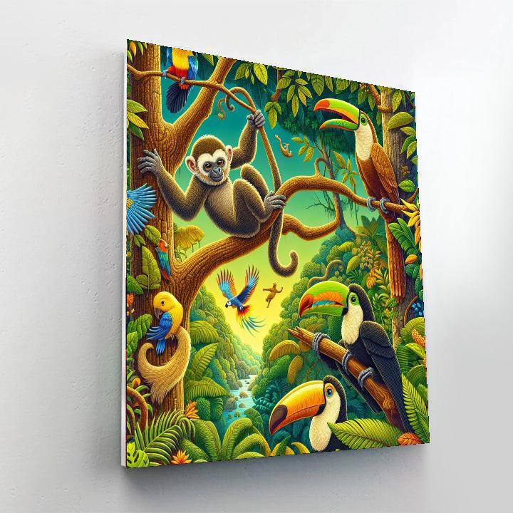 Playful Jungle Explorers Paint By Number