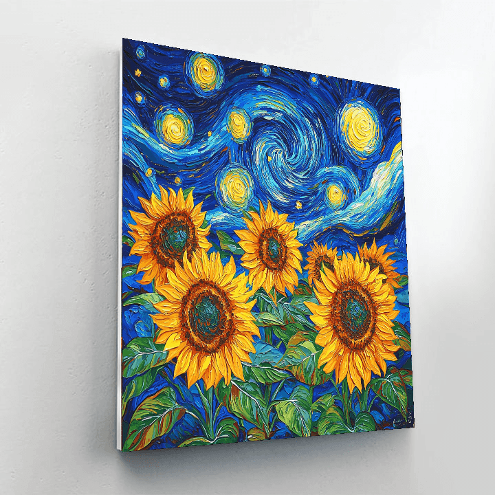 Vincent Van Gogh Inspired Luminous Solar Blooms  Paint By Numbers Kits
