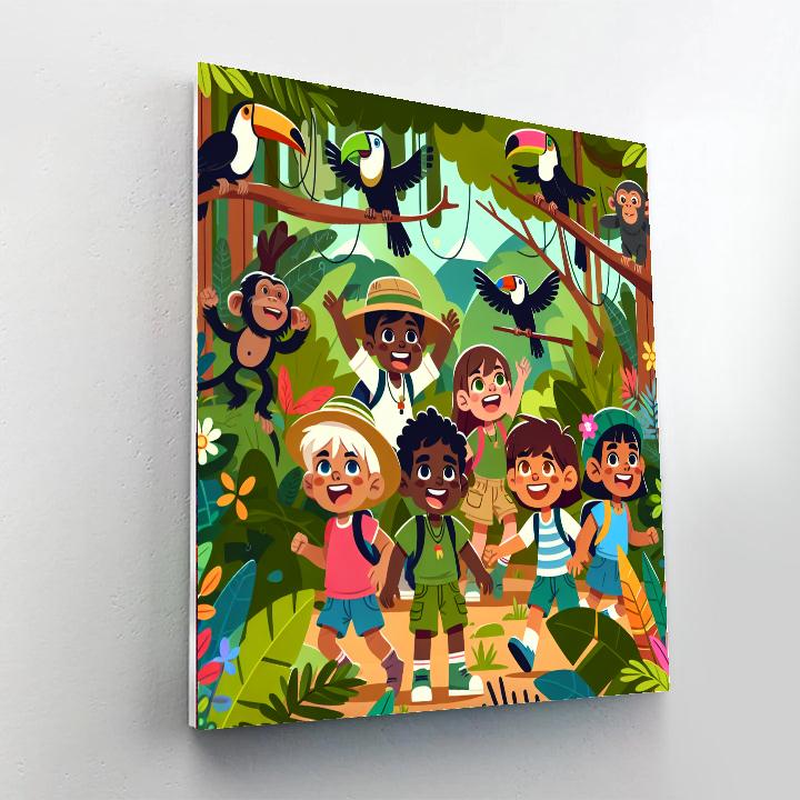 Rainforest Discovery Expedition Number Painting