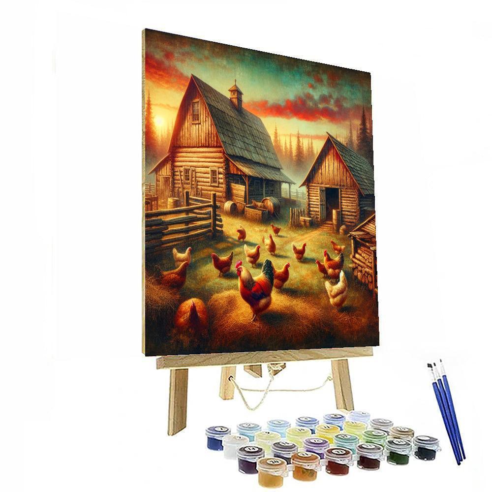Peaceful Farmyard Painting Number Kit