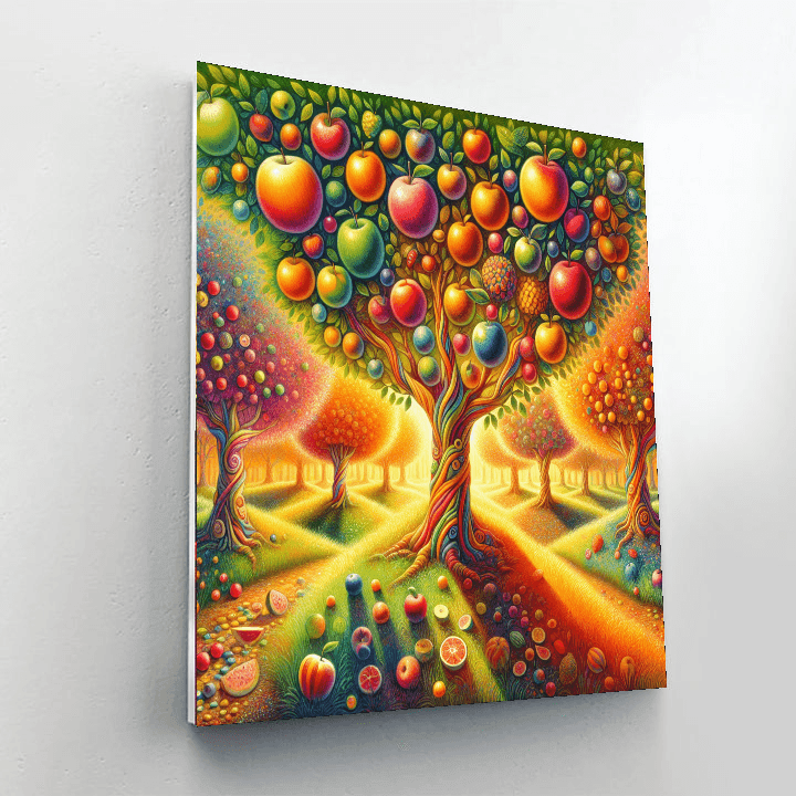 Rainbow Orchard Bliss Number Painting