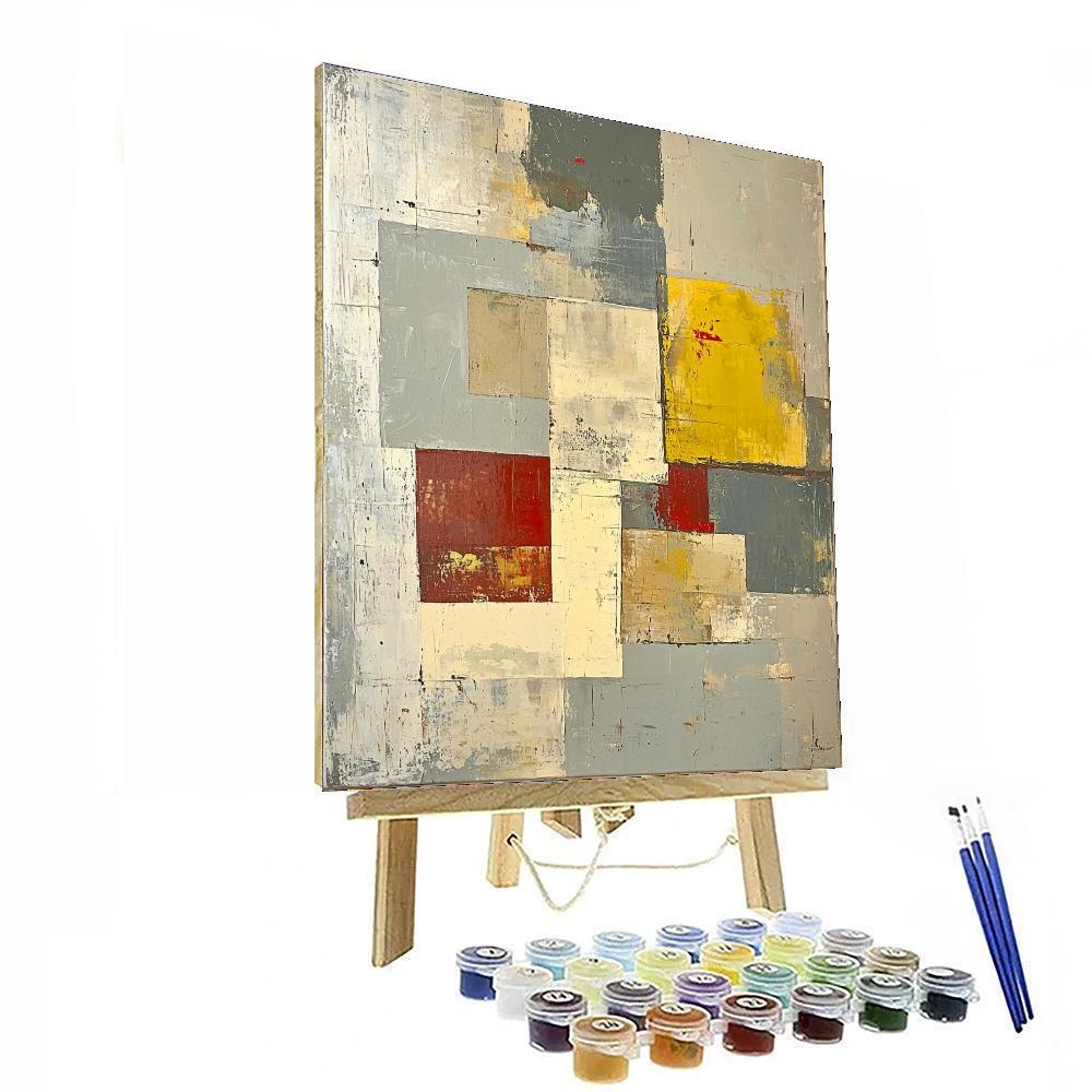 Jean-Michel Basquiat Inspired Fragments Of Time  Number Painting