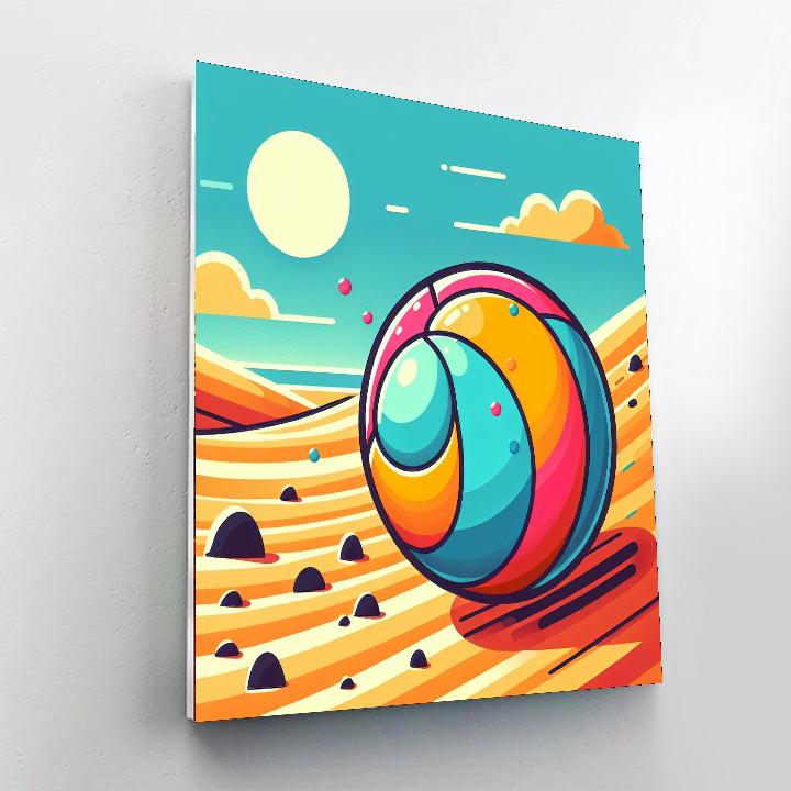 Bouncy Beach Ball Paint By Numbers Art