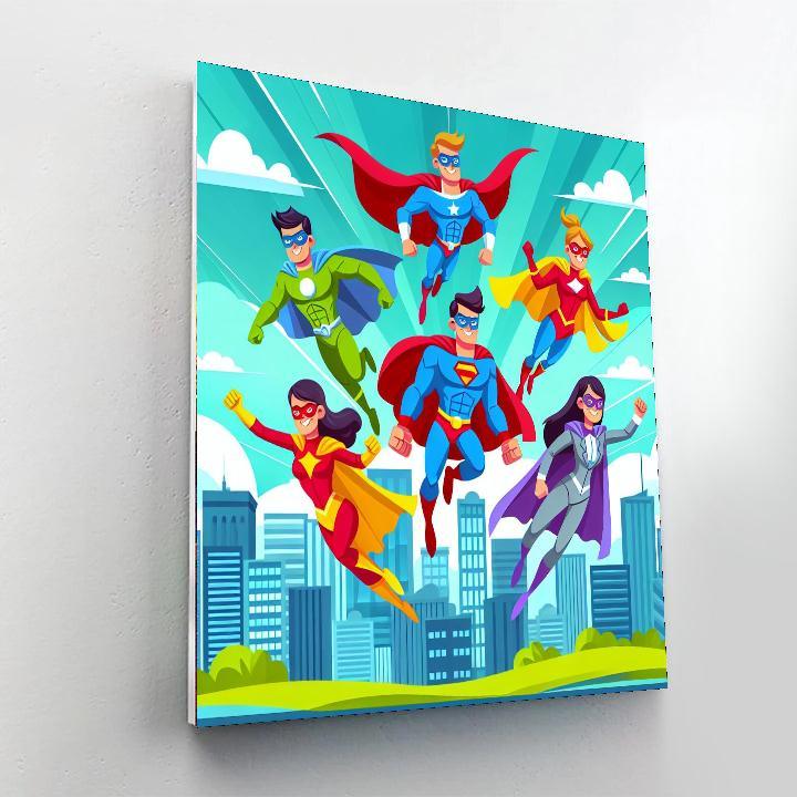 Epic Superheroes Paint By Color