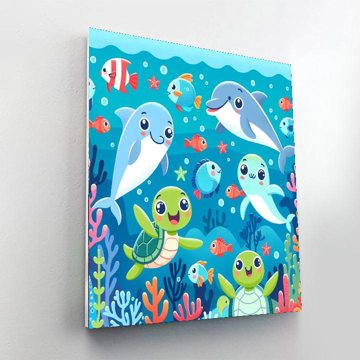 Adorable Ocean Life Paint By Numbers