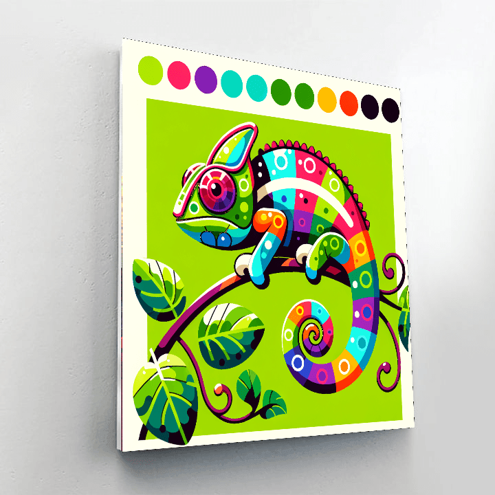 Colorful Chameleon Quest Paint By Color