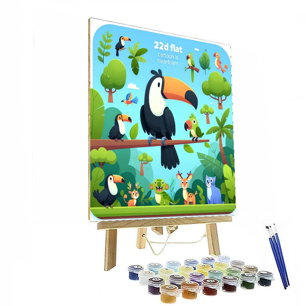 Colorful Creatures Of The Rainforest Paint By Numbers