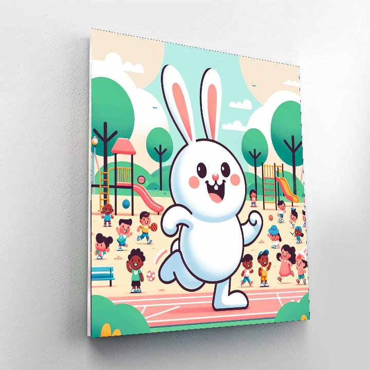 Sporty Bunny Painting Number Kit