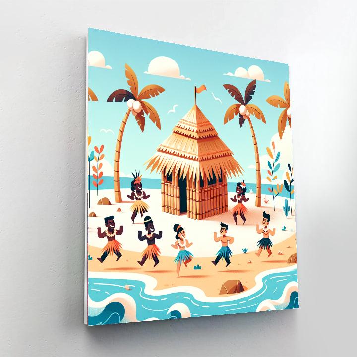 Tropical Tiki Dance Party Paint By Numbers Kits