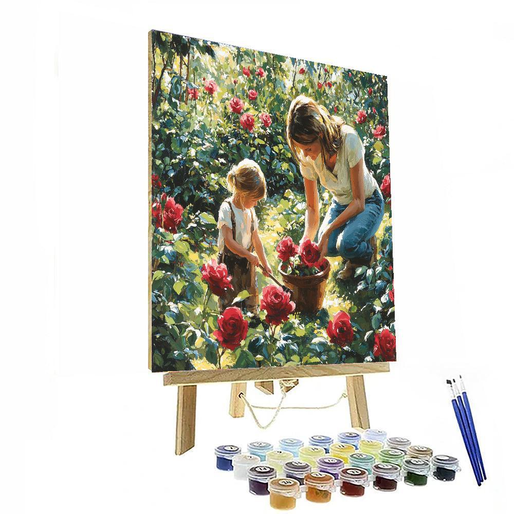 In The Garden's Embrace Paint By Number