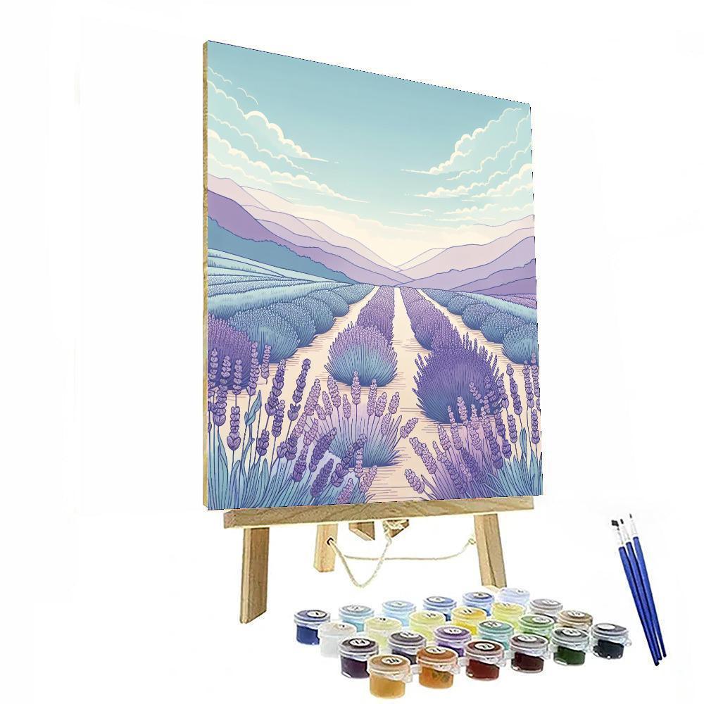 Ethereal Lavender Dreamscape Number Painting