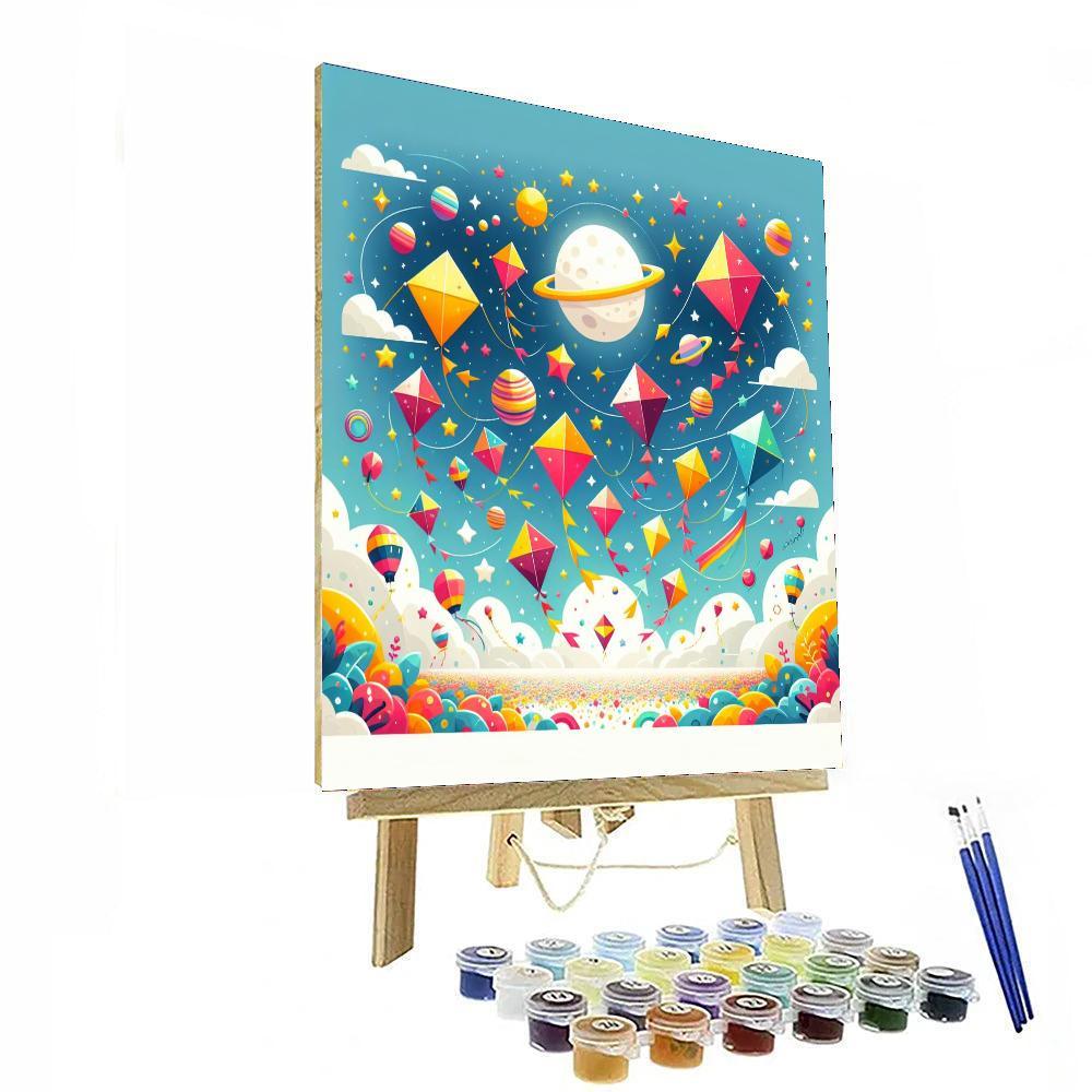 Cosmic Kites Paint By Numbers Art