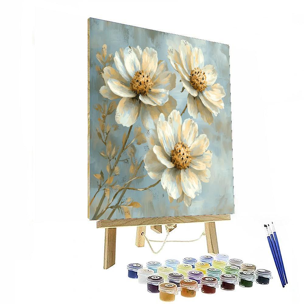 Leonardo Da Vinci Inspired Harmony Of Petals  Paint By Numbers Art