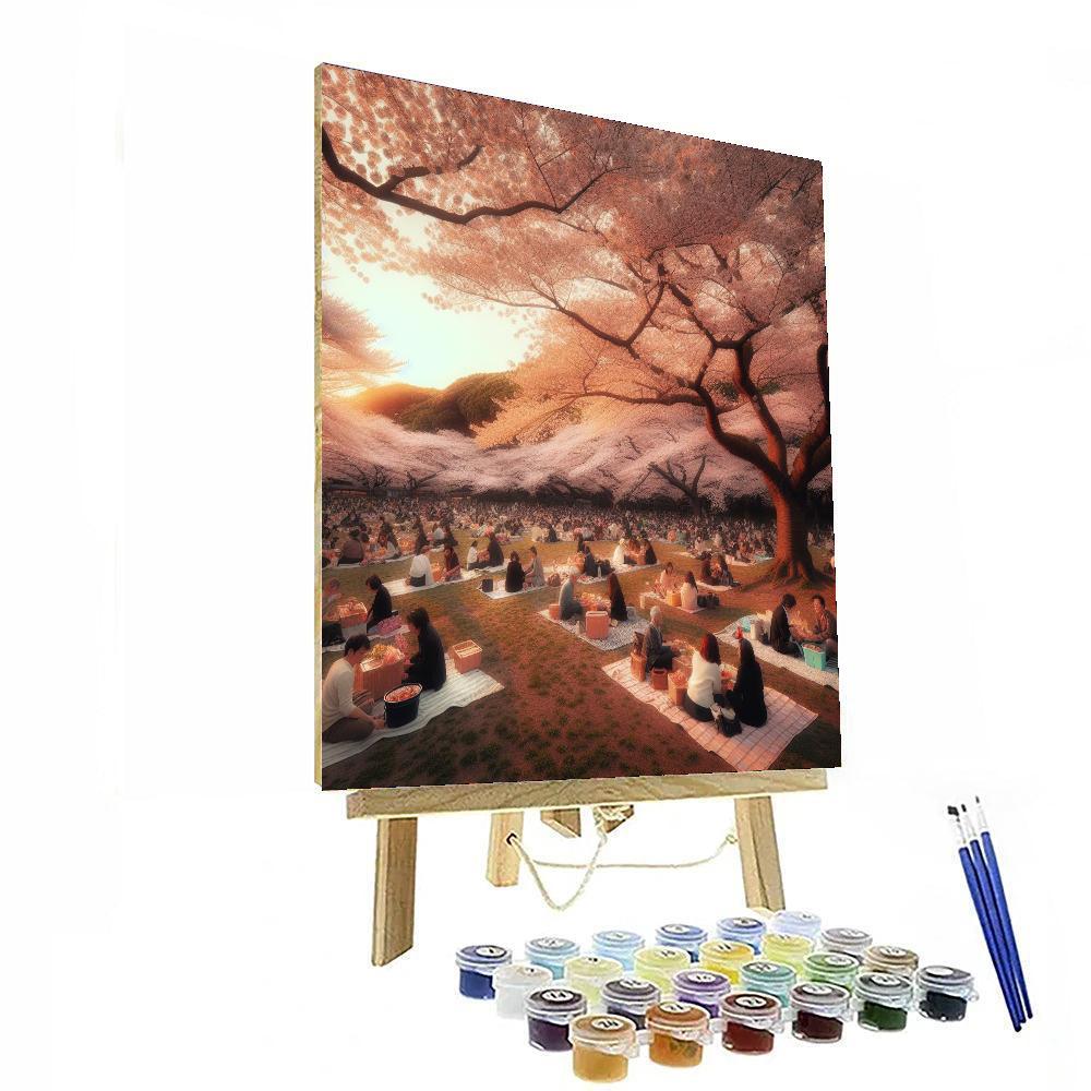 Hanami - Tokyo, Japan Number Painting