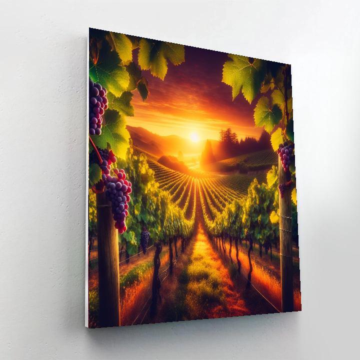 Rustic Vineyard Romance Paint By Numbers Art