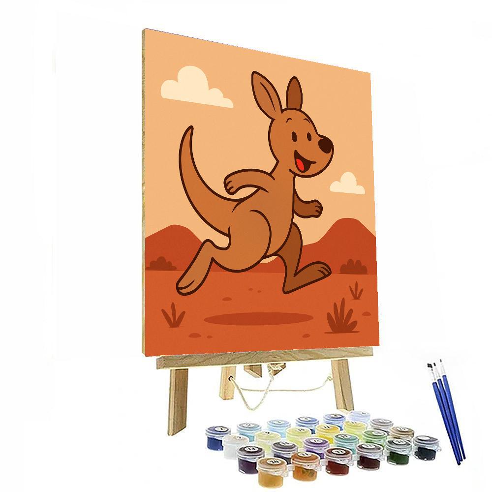 Happy Kangaroo's Outback Leap DIY Paint By Numbers