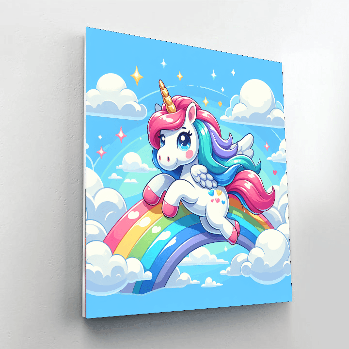 Flying Unicorn Painting Number Kit
