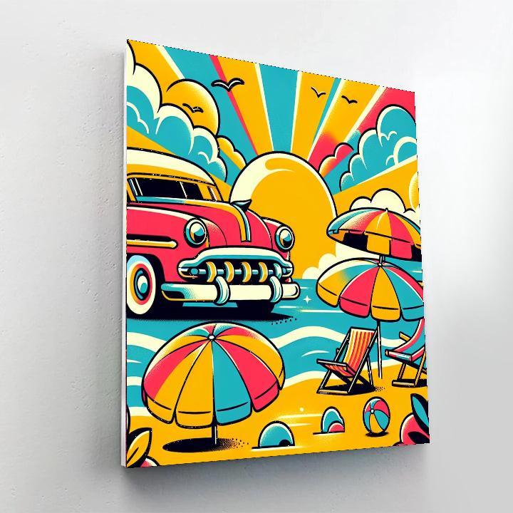 Retro Summer Adventure Paint By Color