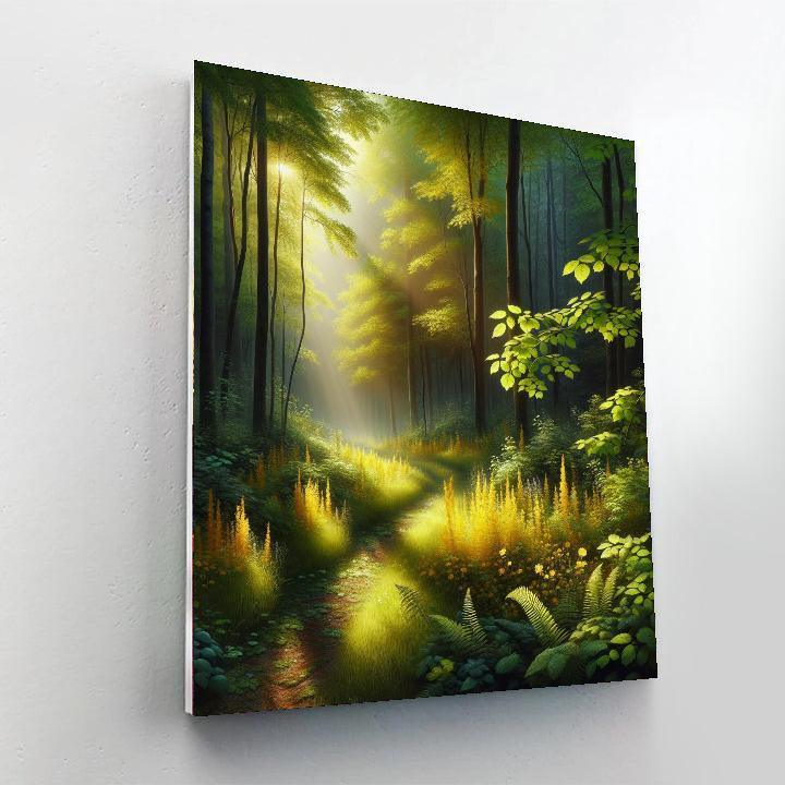 Dappled Sunlight In The Woods DIY Paint By Numbers