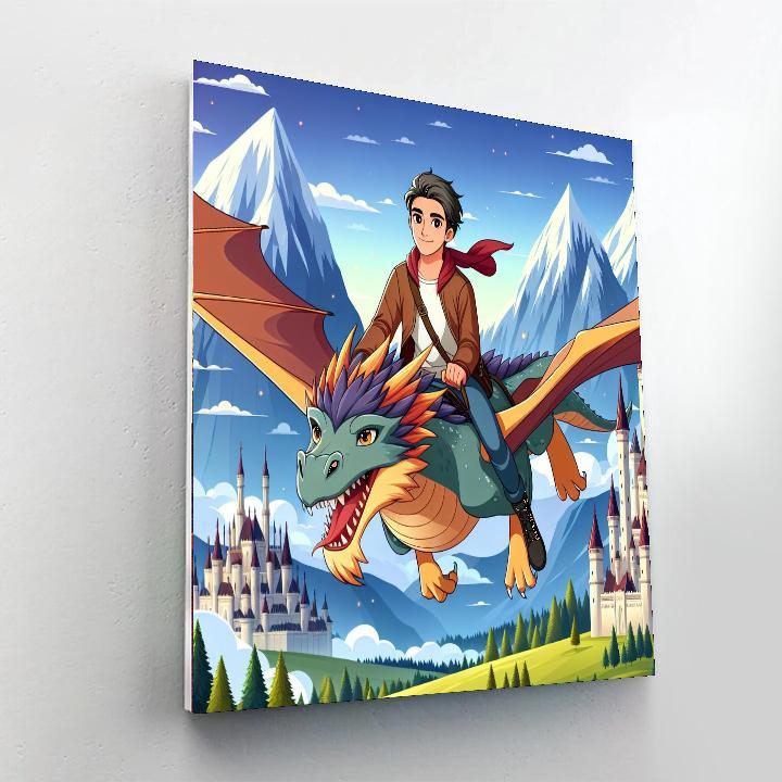 Dragon Rider's Epic Quest Paint By Color