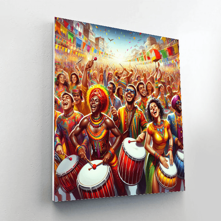 Energetic Festival Drumming Painting Number Kit