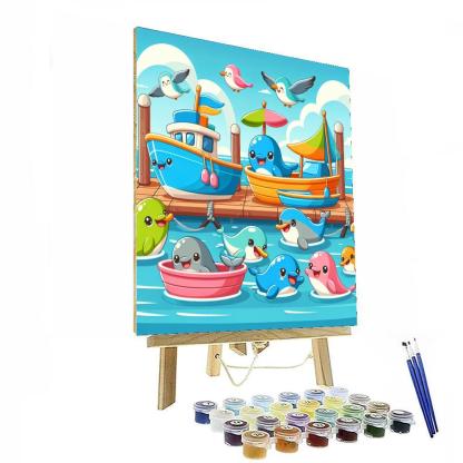 Happy Harbor Hustle Number Painting