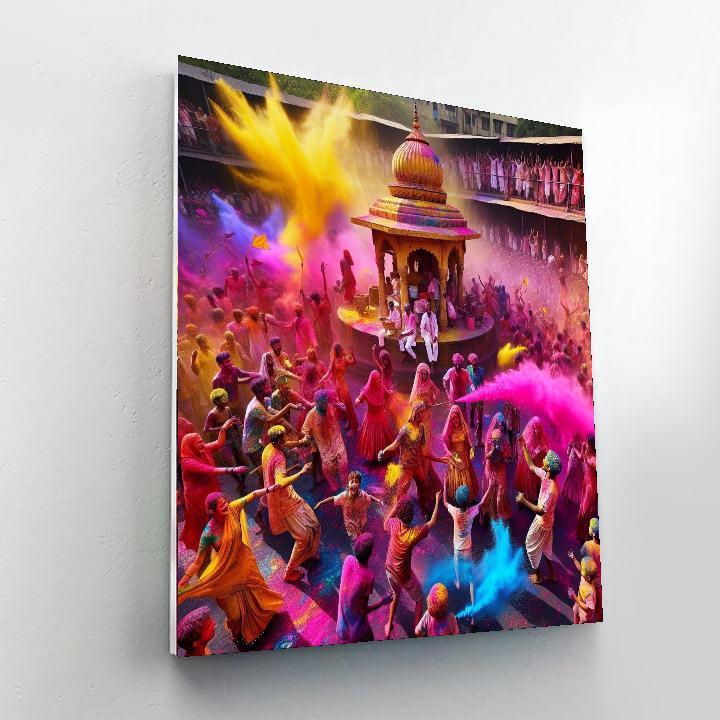 Holi Festival - Mumbai, India Paint By Numbers