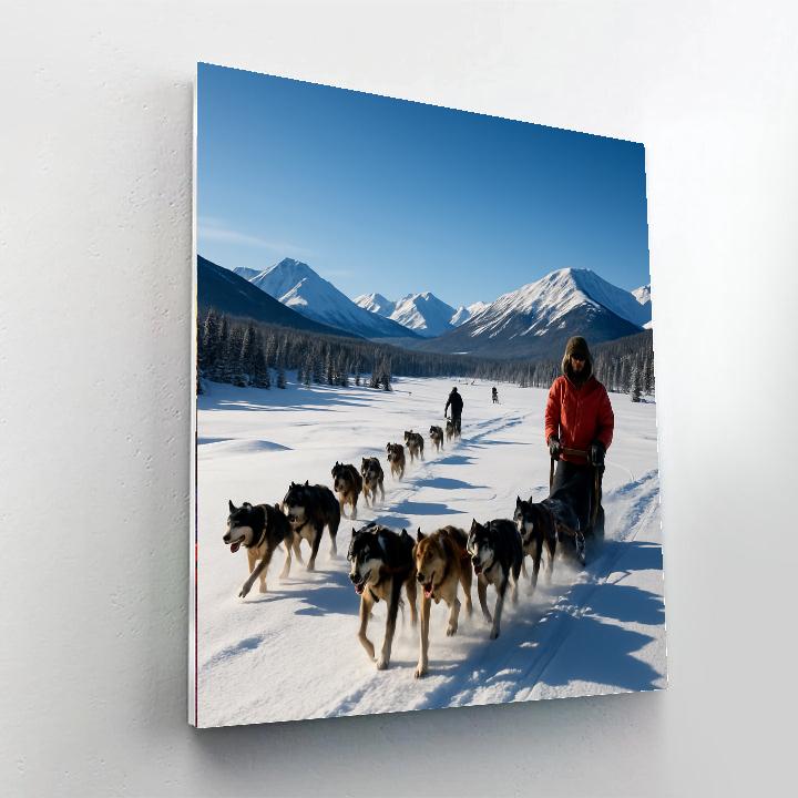 Yukon Quest - Whitehorse To Fairbanks Paint By Numbers Art