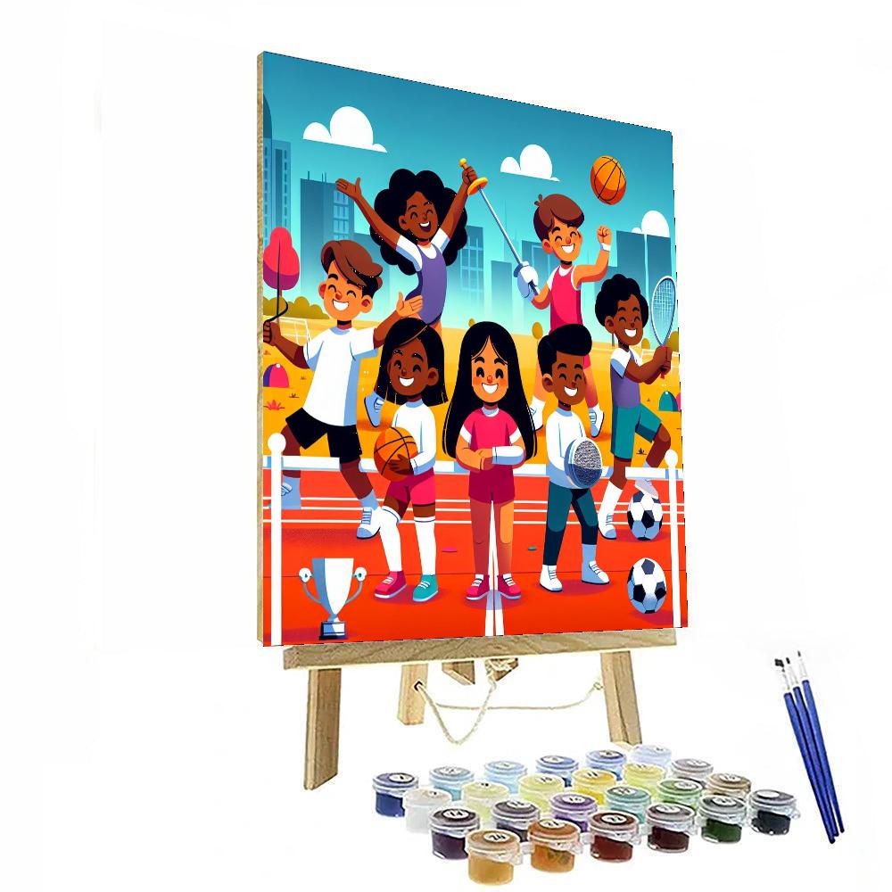 Colorful Sports Day Paint By Number