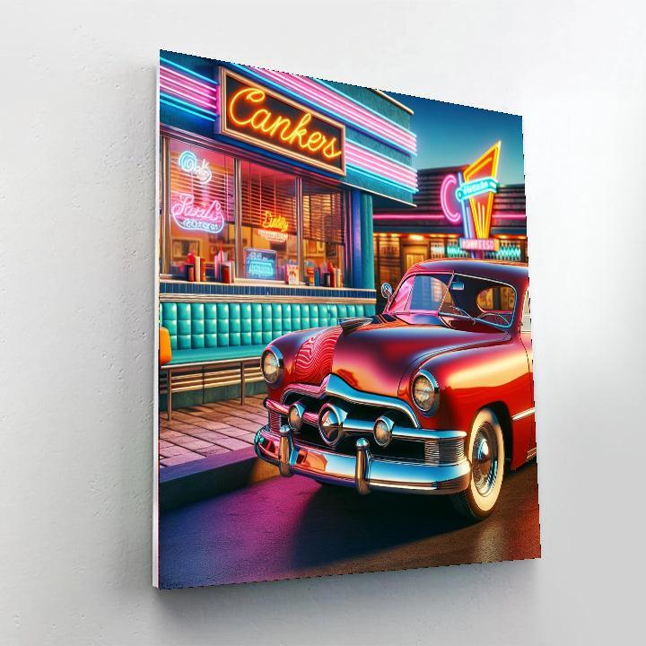 Vintage Automobile Show Paint By Number