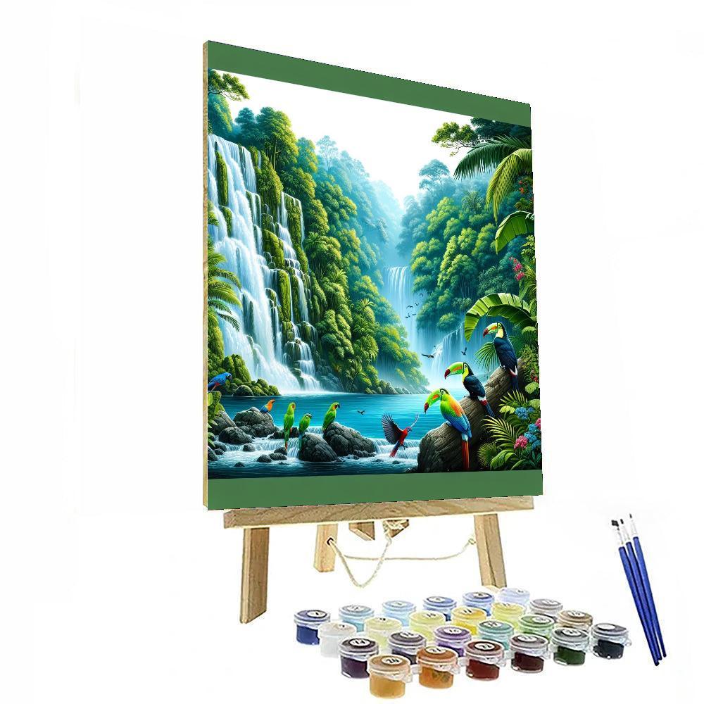 Majestic Jungle Landscape Paint By Numbers Art