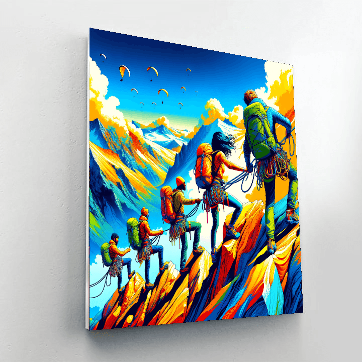 Dynamic Mountain Expedition Paint By Number