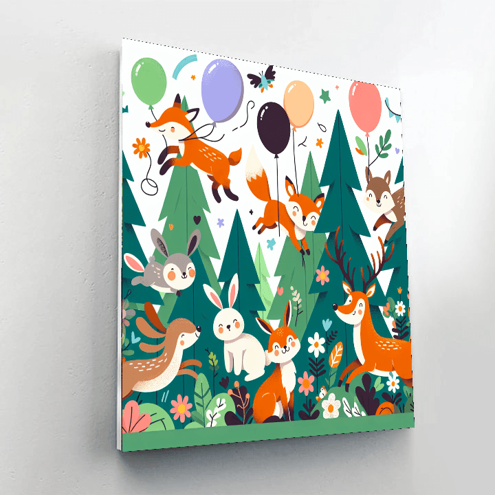 Funky Forest Frolic DIY Paint By Numbers
