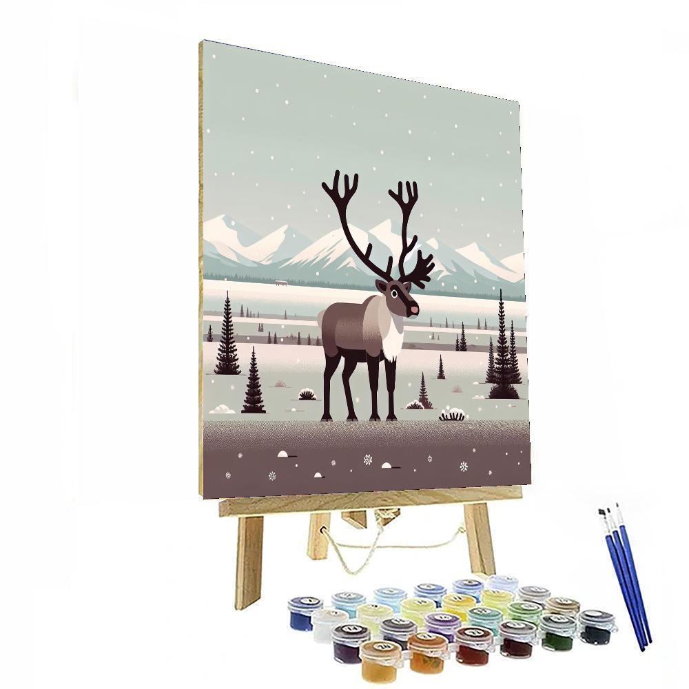 Radiant Reindeer Paint By Numbers Art