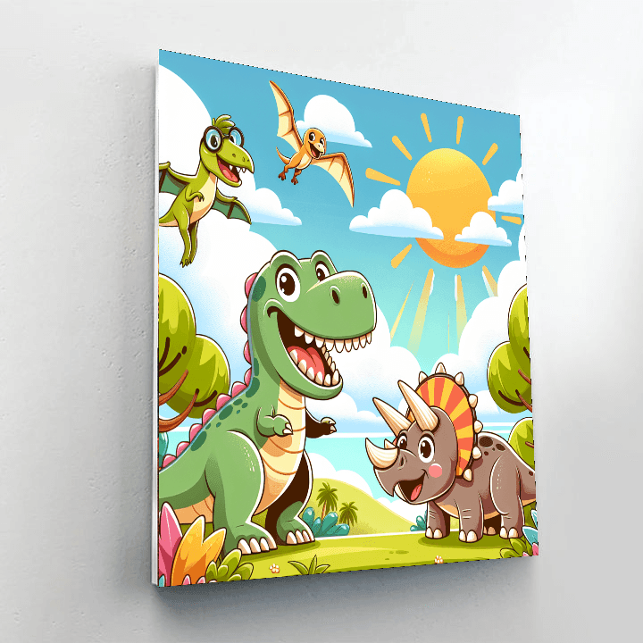 Playful Dino Adventures Painting Number Kit