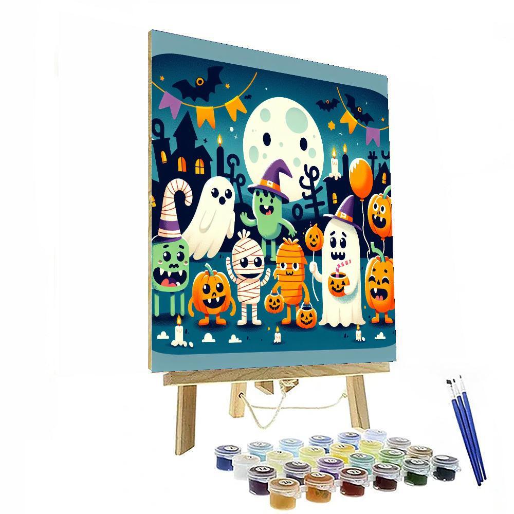 Silly Halloween Monsters Paint By Number