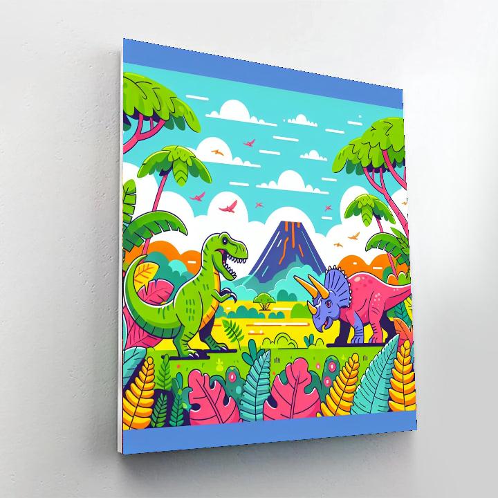 Jurassic Jungle Exploration DIY Paint By Numbers