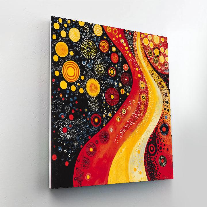 Yayoi Kusama Inspired Vortex Of Dreams  DIY Paint By Numbers