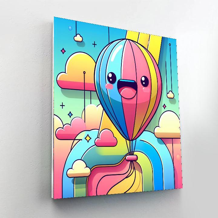 Bouncy Balloon Buddy DIY Paint By Numbers