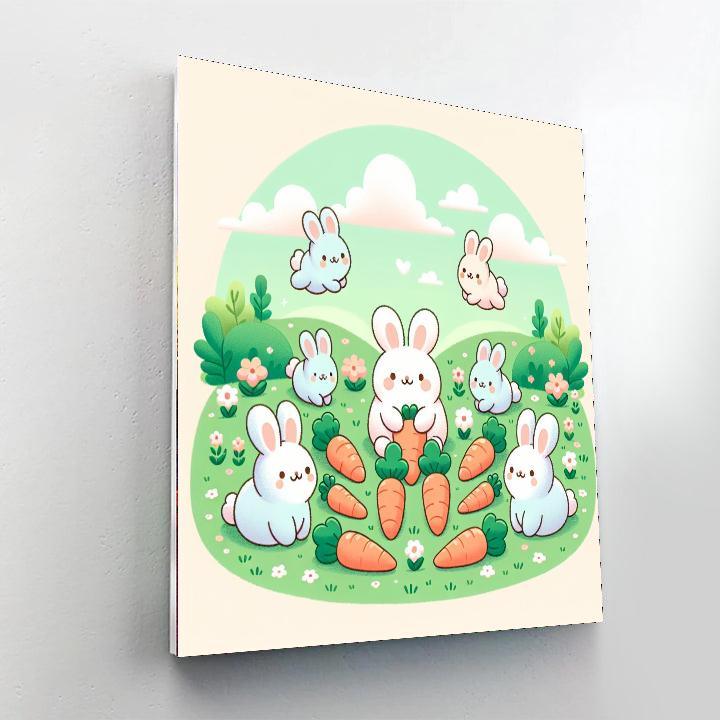 Caring For Little Bunnies Paint By Numbers Kits