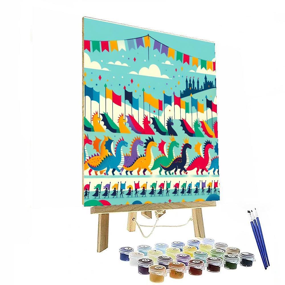 Royal Dragon Parade DIY Paint By Numbers