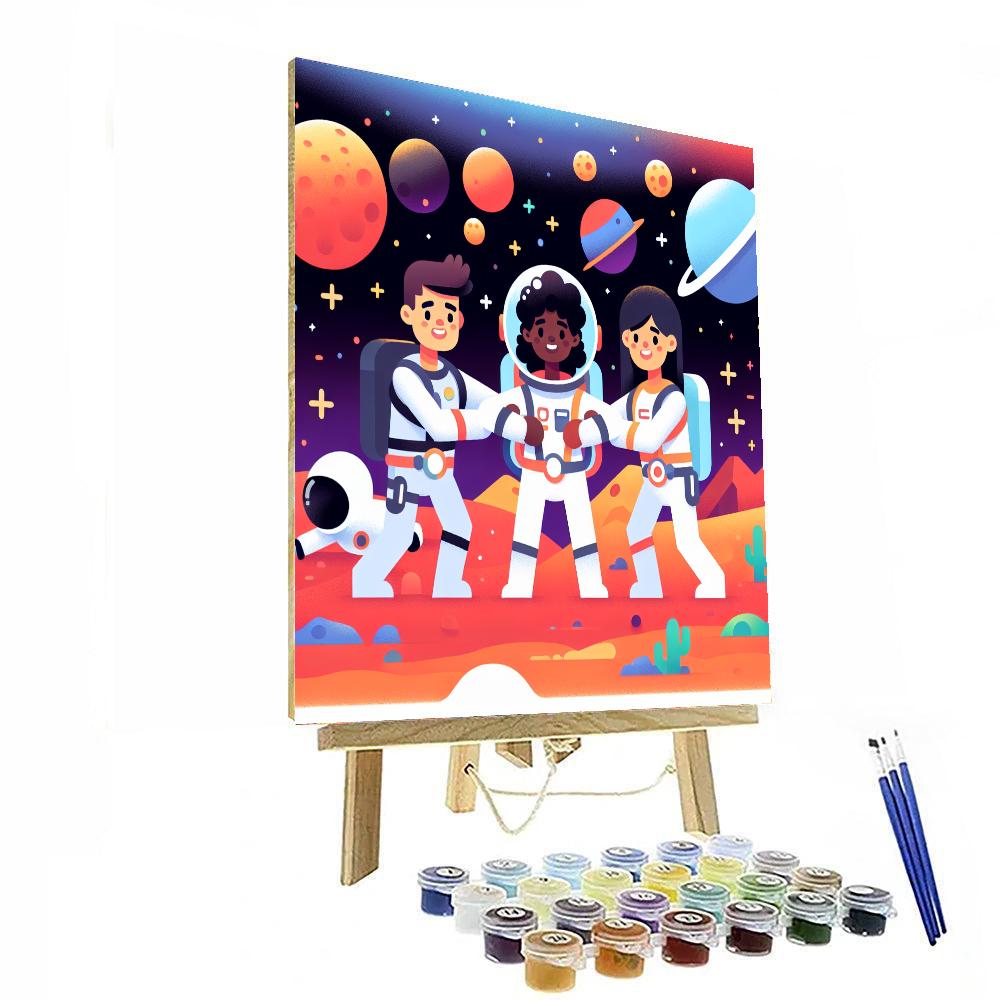 Dynamic Space Rescue Team Number Painting