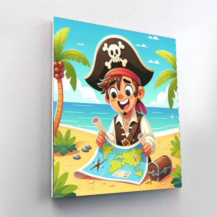 Treasure Hunt On Pirate Island Number Painting
