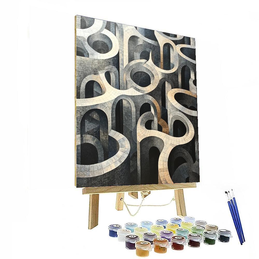 M.C. Escher Inspired Paradoxical Dimensions  Paint By Numbers Kits