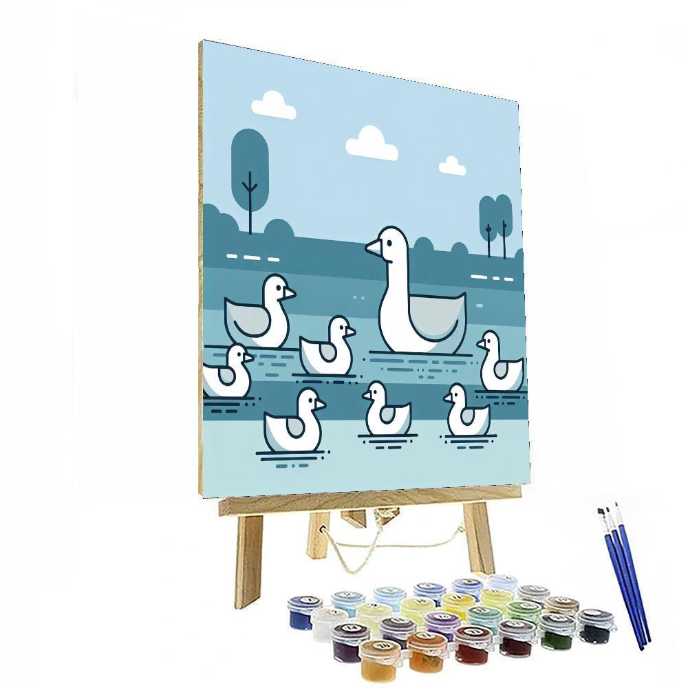 Gleeful Geese Gathering Paint By Color