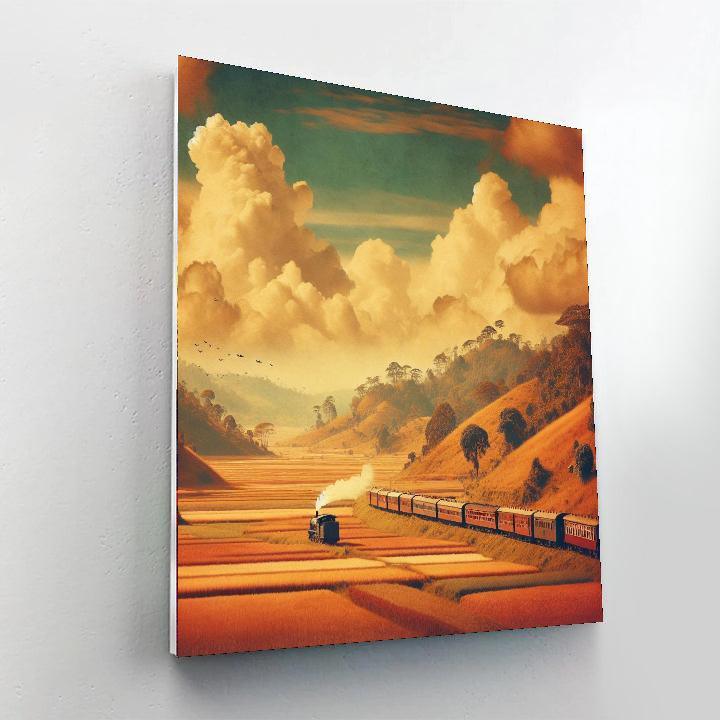 Vintage Train Romance Paint By Numbers